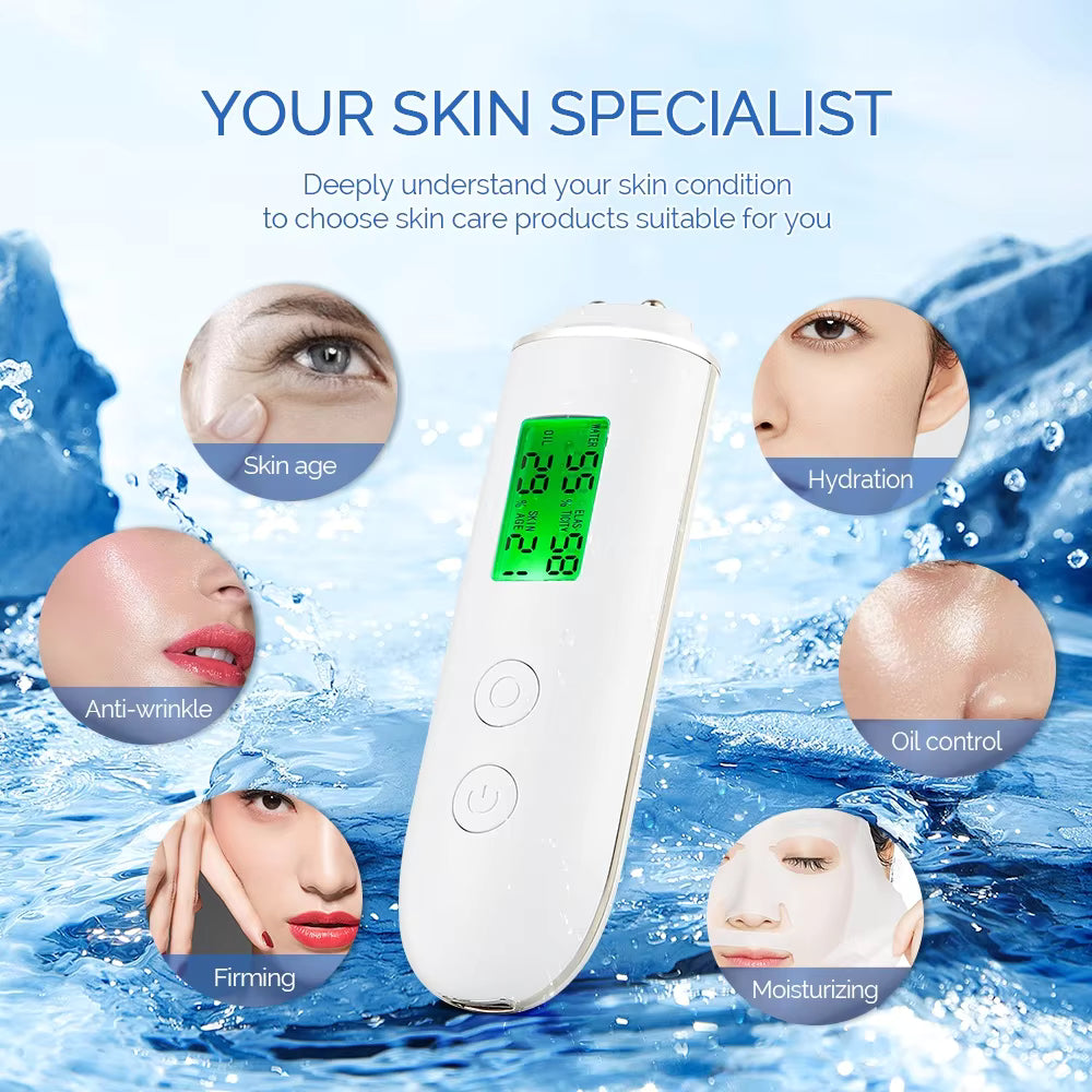 Digital Skin Moisture, Oil & Fluorescent Agent Analyzer