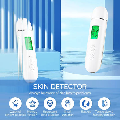 Digital Skin Moisture, Oil & Fluorescent Agent Analyzer