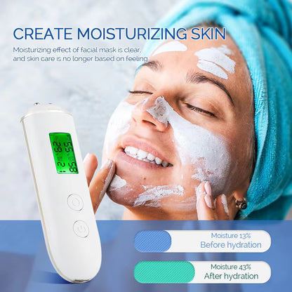 Digital Skin Moisture, Oil & Fluorescent Agent Analyzer