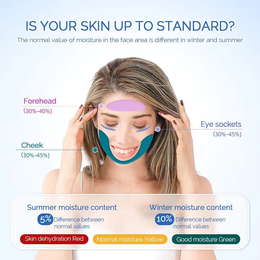 Digital Skin Moisture, Oil & Fluorescent Agent Analyzer